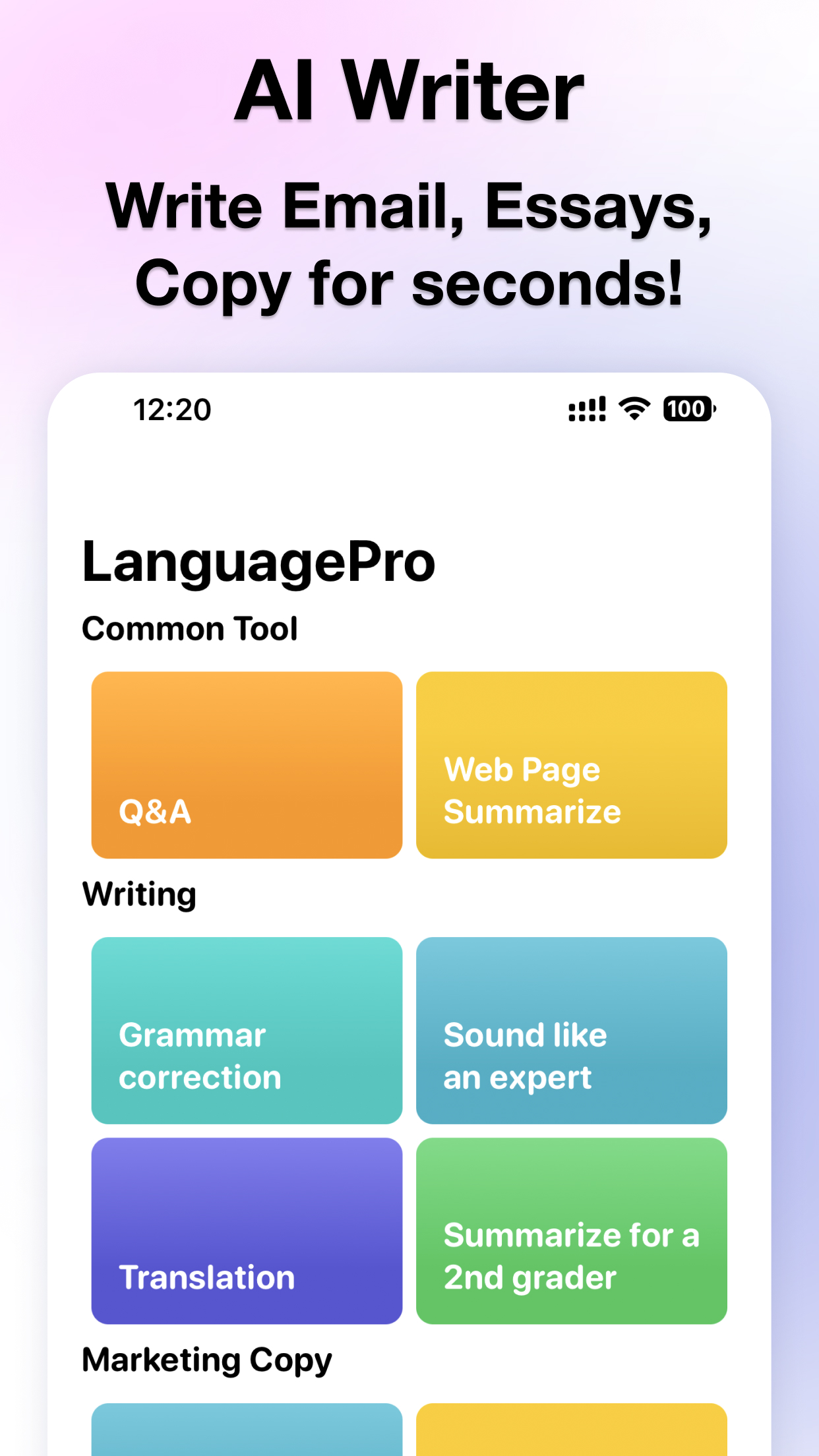 First feature alt text